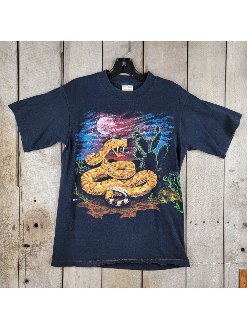Y2K Single Stitch USA TShirt M Hazelwoods Desert Rattlesnake